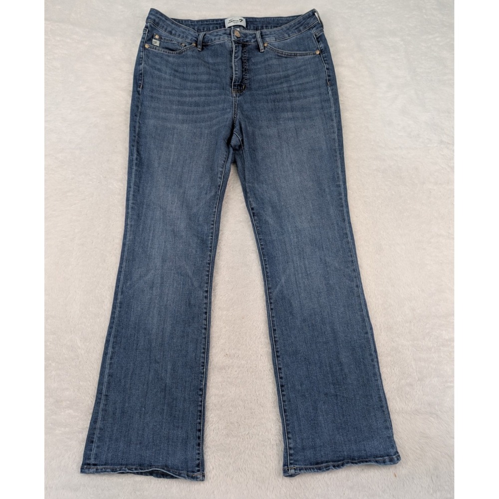 Seven 7 Jeans Women's Size 12 Tummyless High Rise Boot Cut Stretch Denim